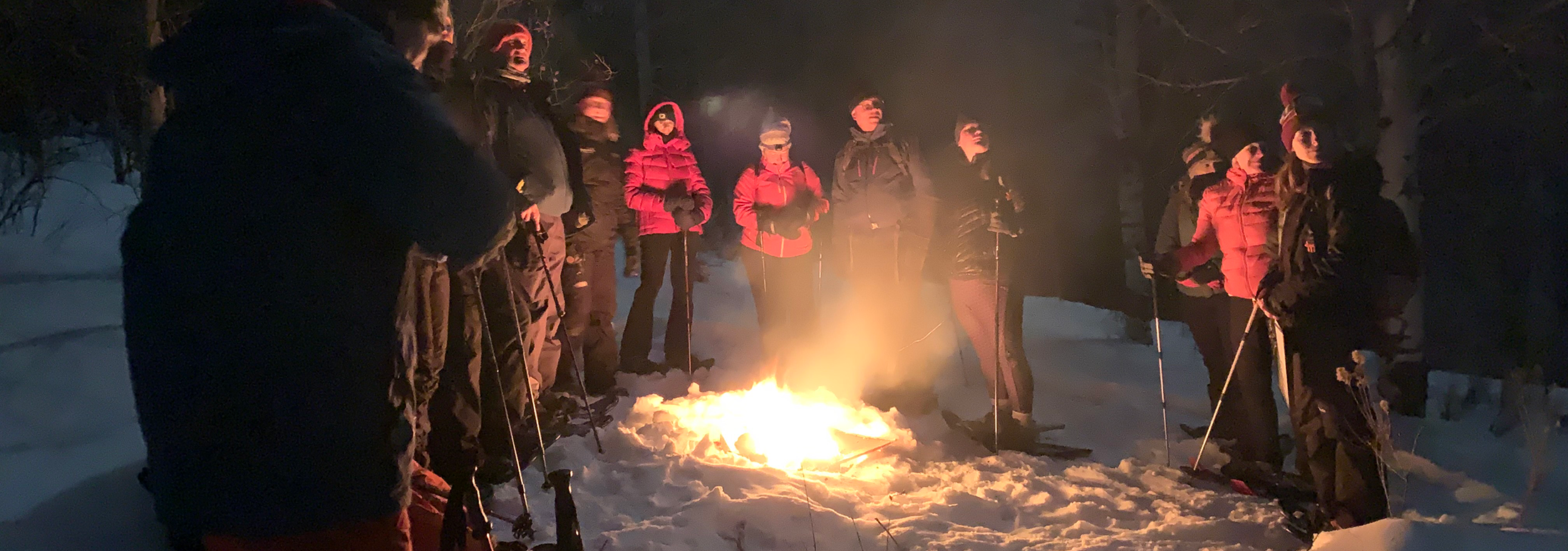 Colorado guiado con raquetas de nieve en luna llena