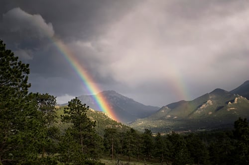 Rainbow After Thunderstorm in Colorado mountains.jpeg